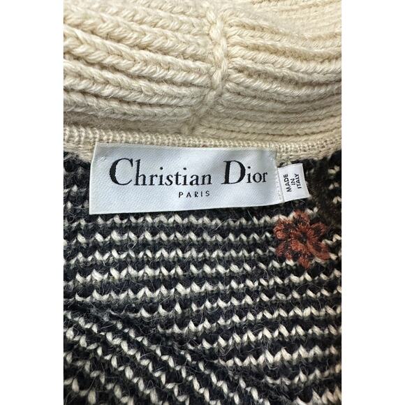 Christian Dior Pre Fall 2019 Cream Knit Cardigan Size S - Picture 4 of 5